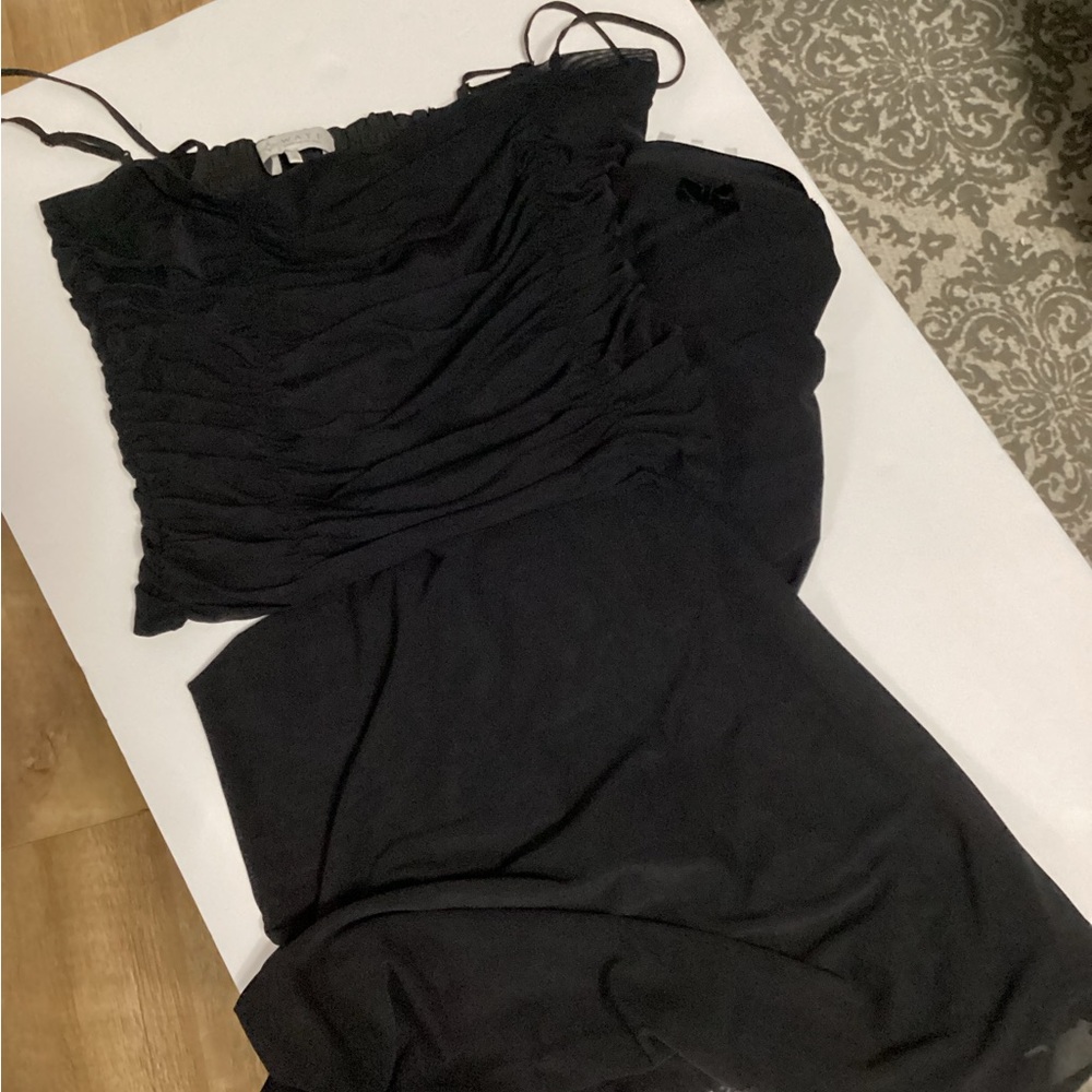 New - WAYF - 2pc Swim Wear - L - Ruched Camisole Top - Swimsuit Bottom w Skirt